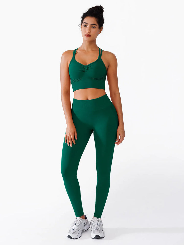 Butt Lifting Seamless Bra Scrunch Leggings Set