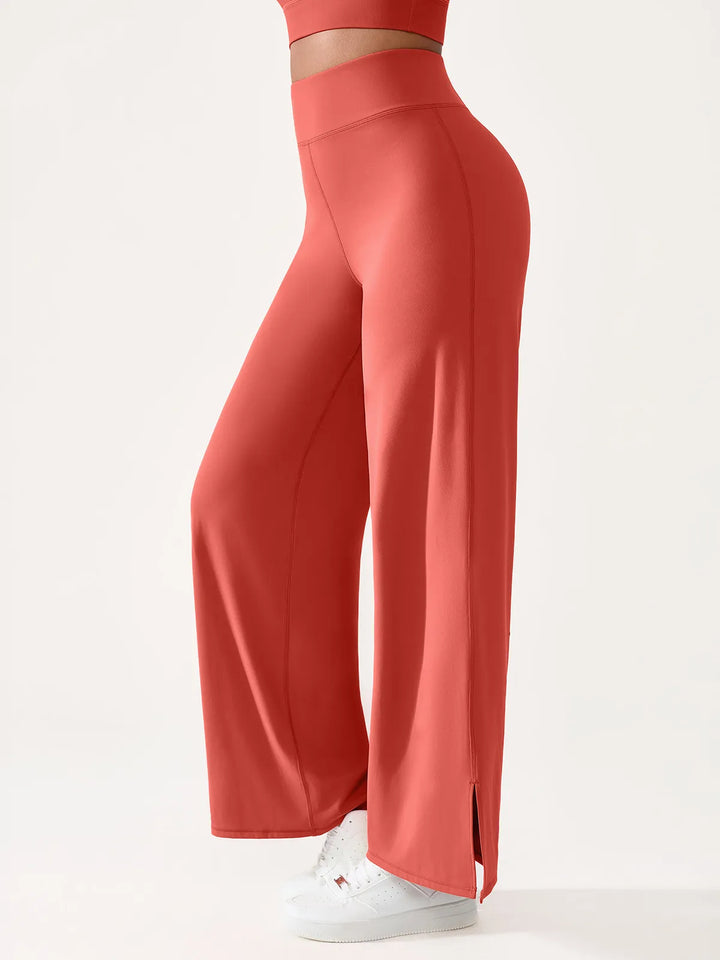 High Waisted Wide Leg Yoga Pants with Pockets