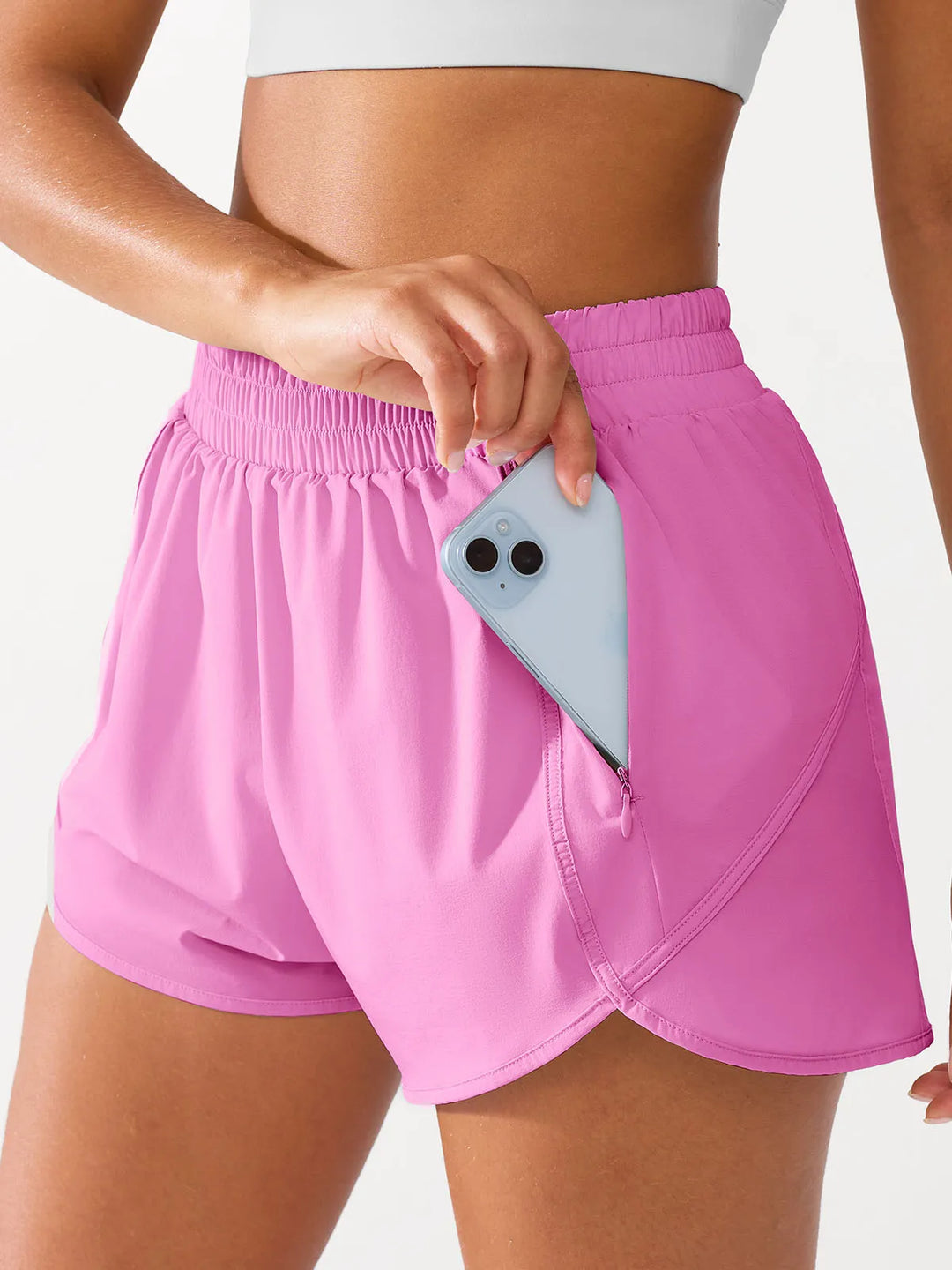 Running Shorts with Phone Pocket For Women