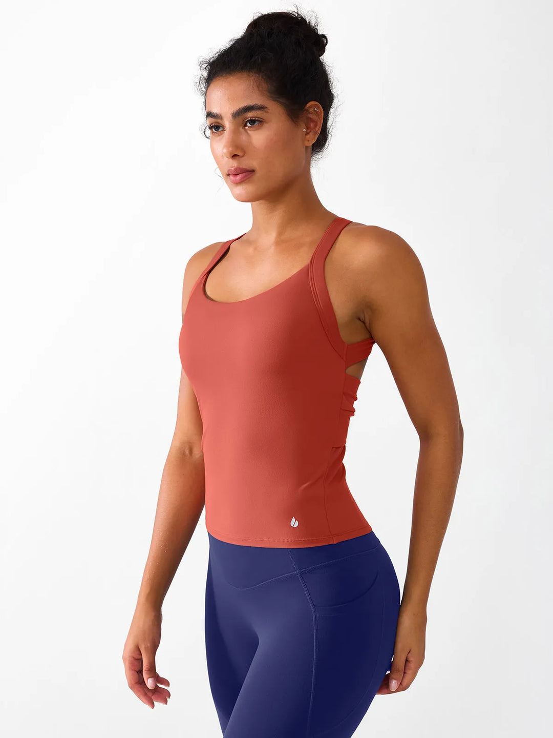 Halter Buckle Tank Top with Shlef Bra For Low Impact Yoga