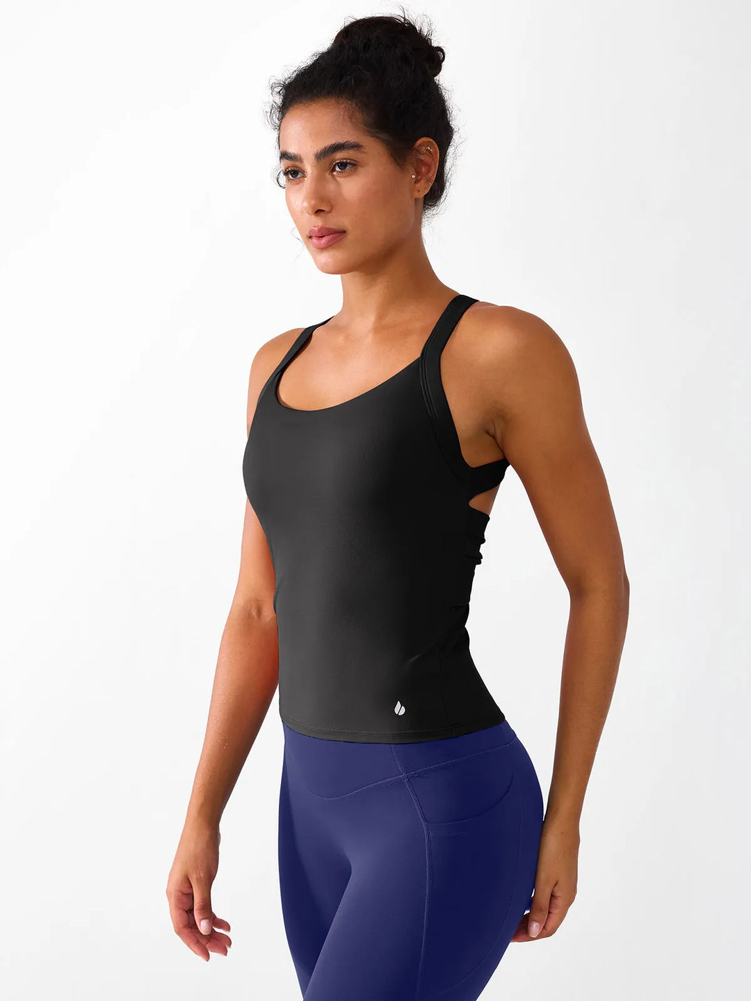 Halter Buckle Tank Top with Shlef Bra For Low Impact Yoga