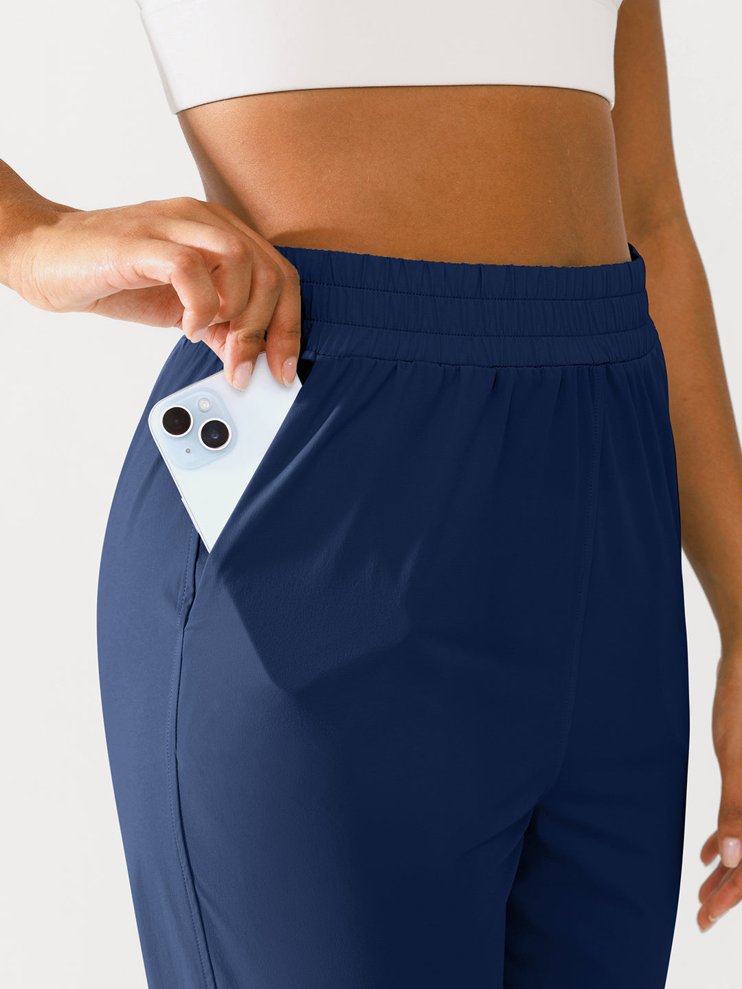 Women's Tapered Pants with Side Pockets