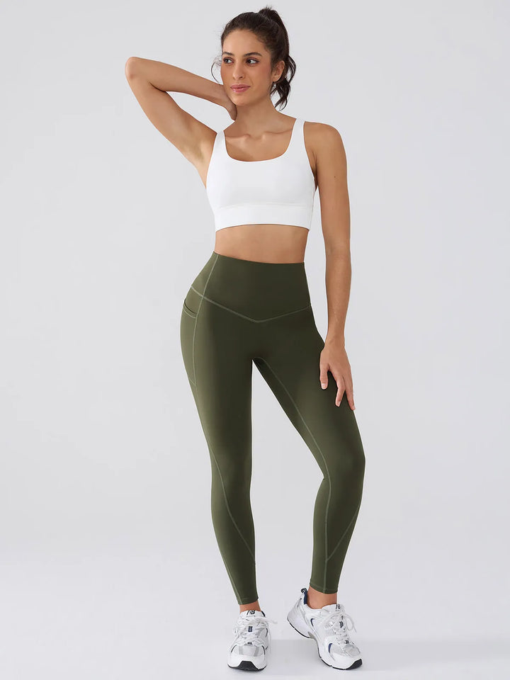 BrxlGrit™ Tummy Control High Waisted Workout Leggings with Pockets