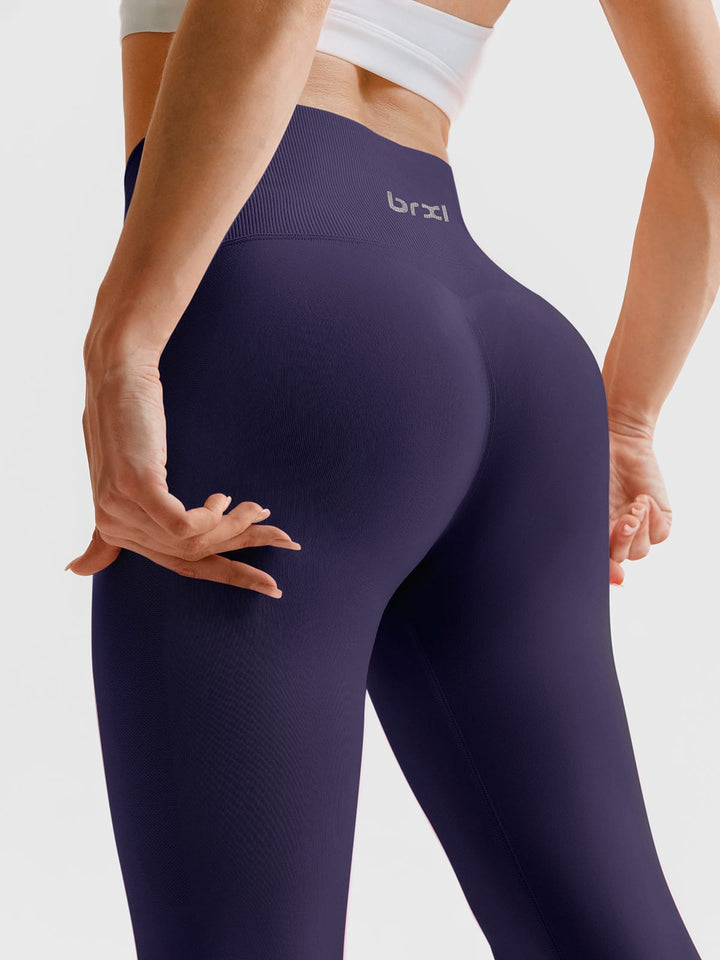B R X L™ Seamless Cross Waist Tummy Control Leggings