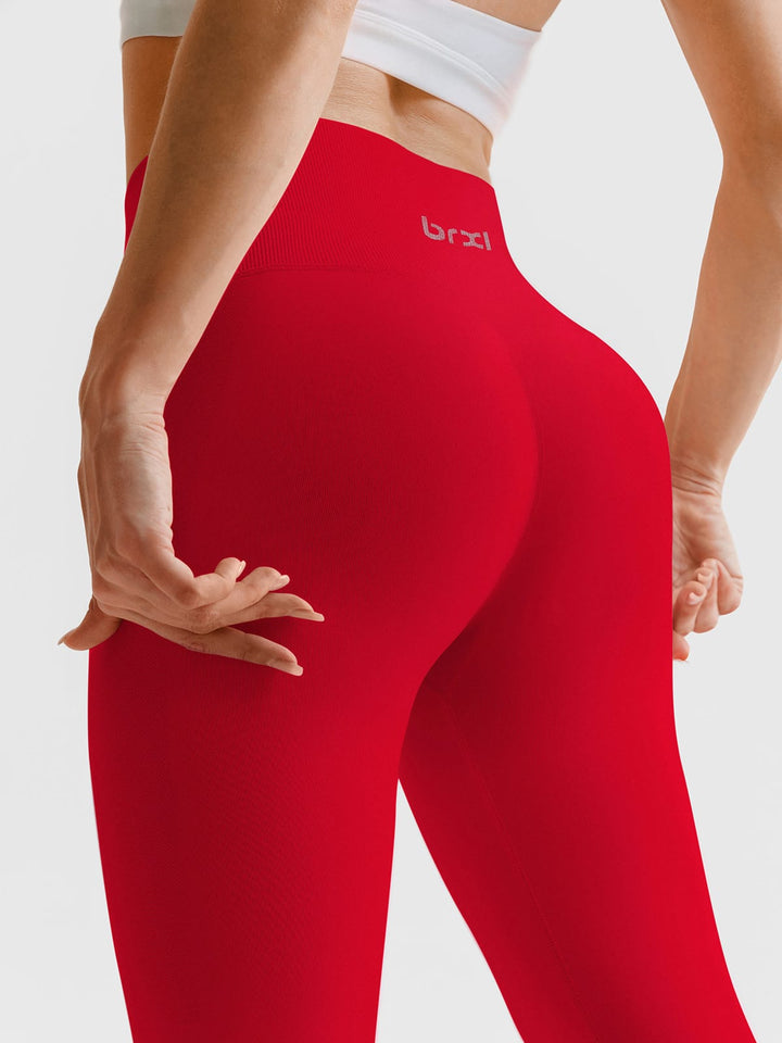 B R X L™ Seamless Cross Waist Tummy Control Leggings