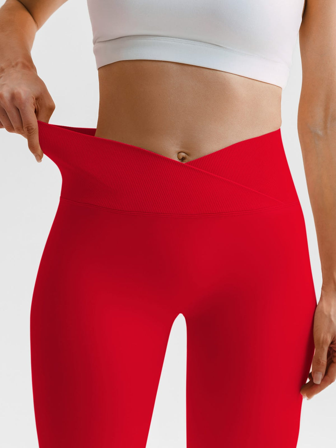 B R X L™ Seamless Cross Waist Tummy Control Leggings