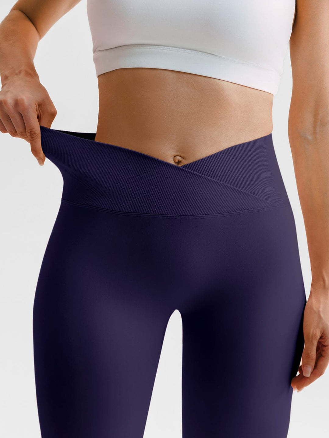 B R X L™ Seamless Cross Waist Tummy Control Leggings
