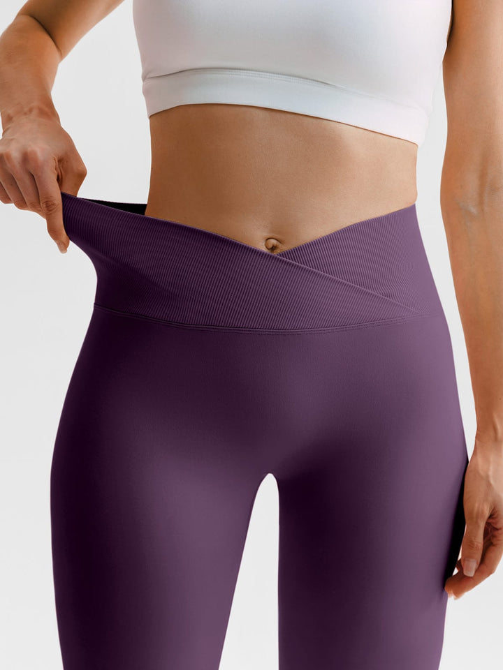 B R X L™ Seamless Cross Waist Tummy Control Leggings