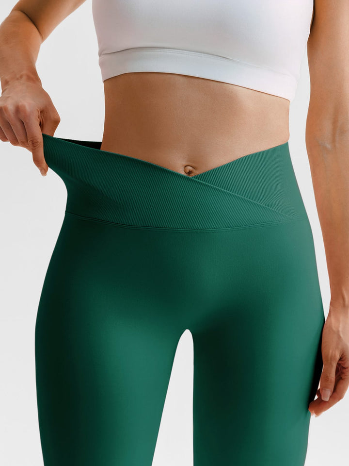 B R X L™ Seamless Cross Waist Tummy Control Leggings