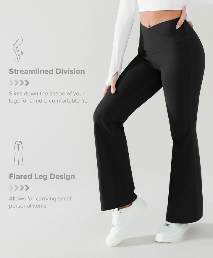 Crossover Flared Yoga Pants