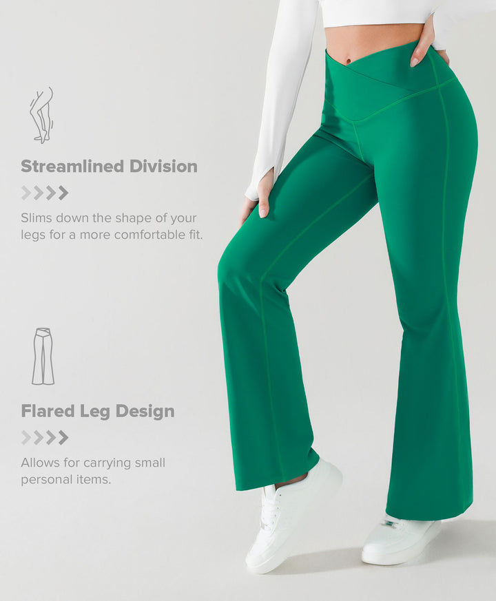 Crossover Flared Yoga Pants