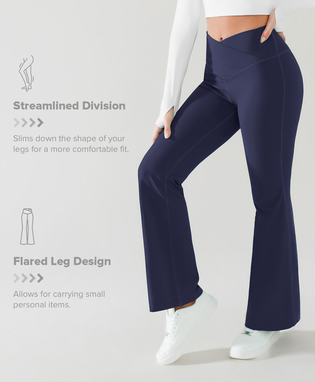 Crossover Flared Yoga Pants