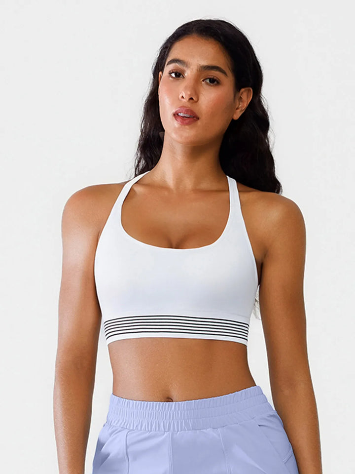 Seamless Low Impact Strappy Cross Back Bra