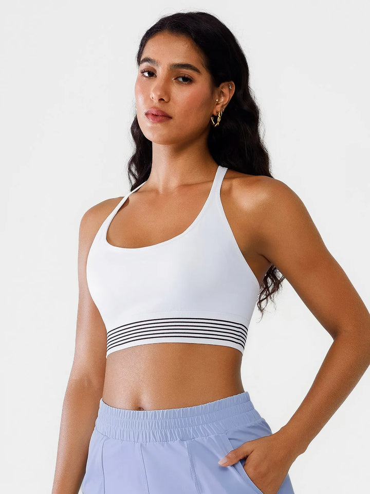 Seamless Low Impact Strappy Cross Back Bra