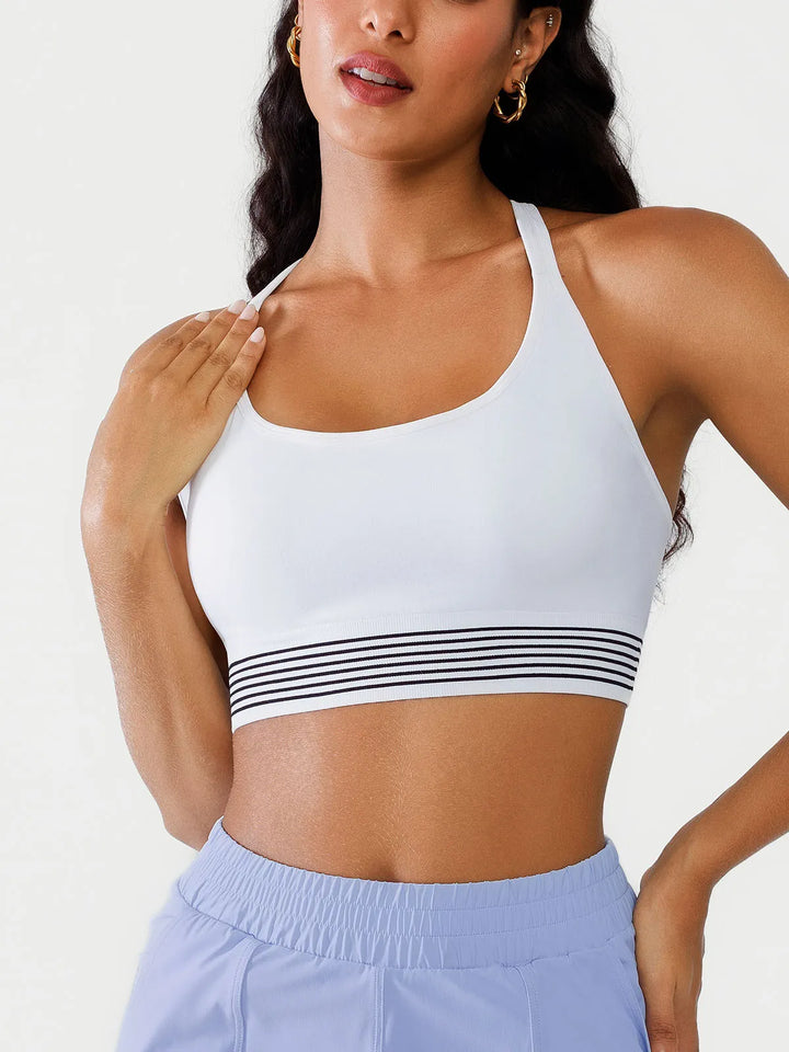 Seamless Low Impact Strappy Cross Back Bra