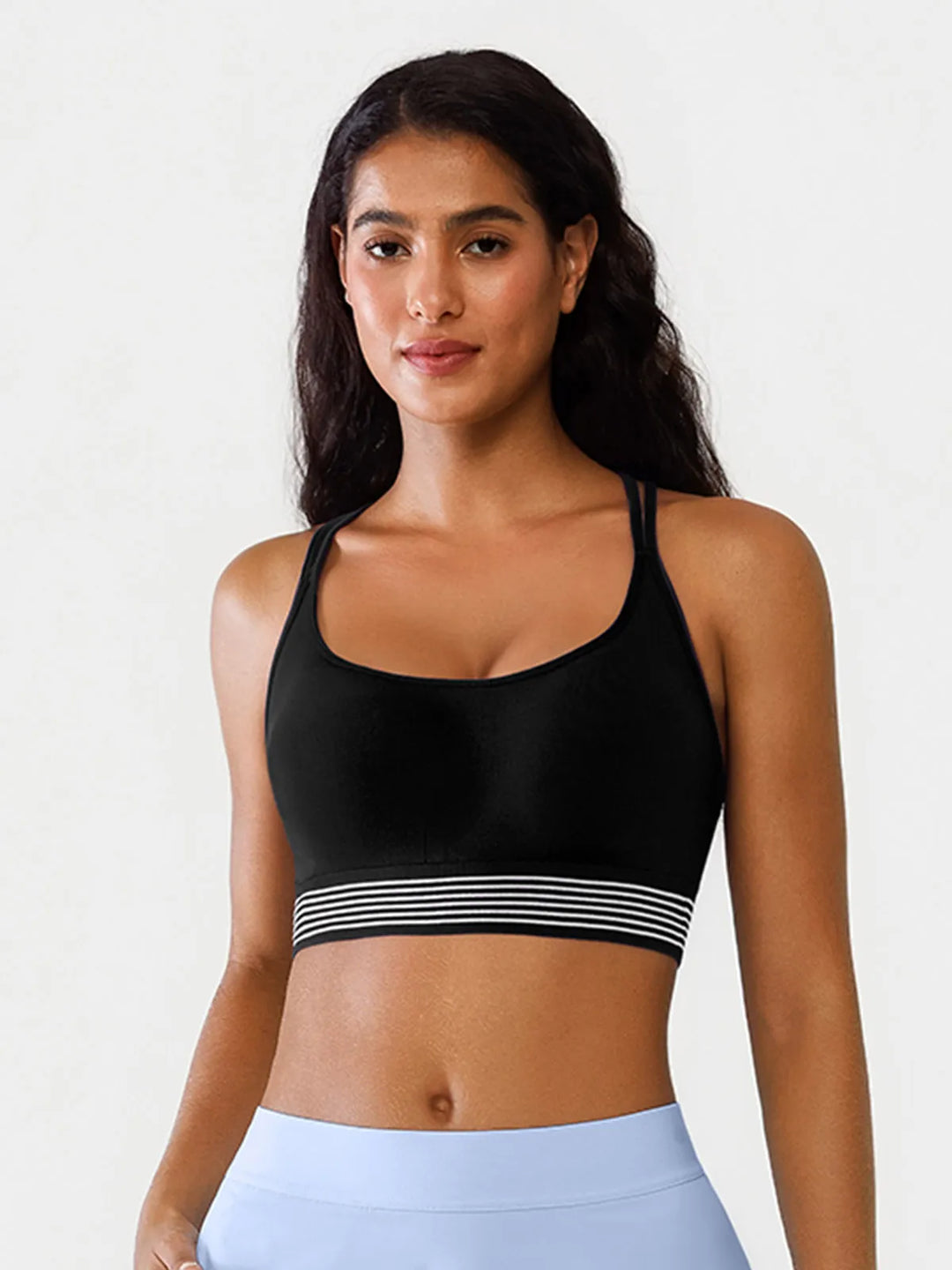 Seamless Low Impact Strappy Cross Back Bra