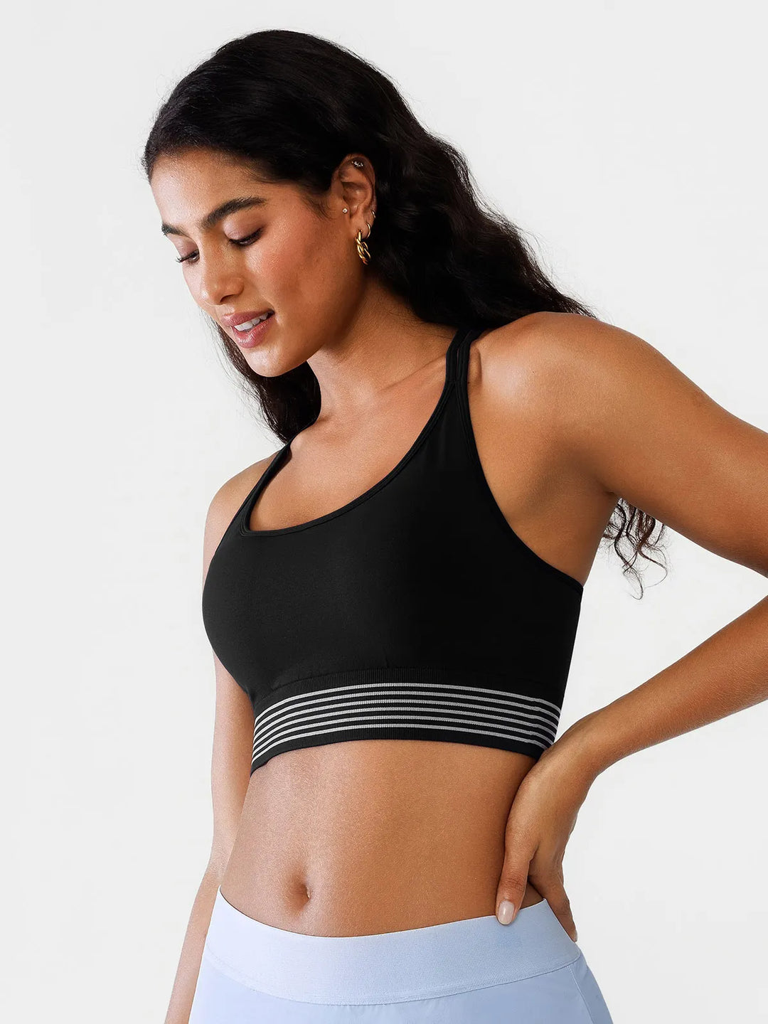 Seamless Low Impact Strappy Cross Back Bra