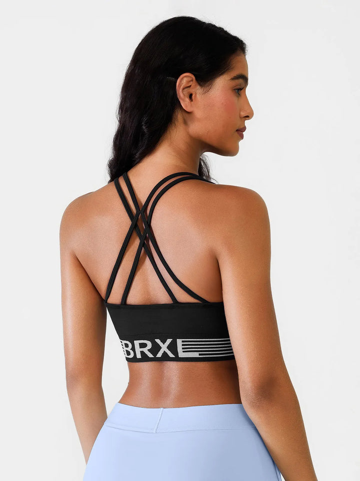 Seamless Low Impact Strappy Cross Back Bra