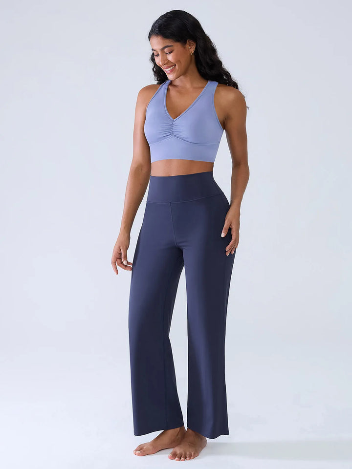 Racerback V Neck Yoga Sports Bra