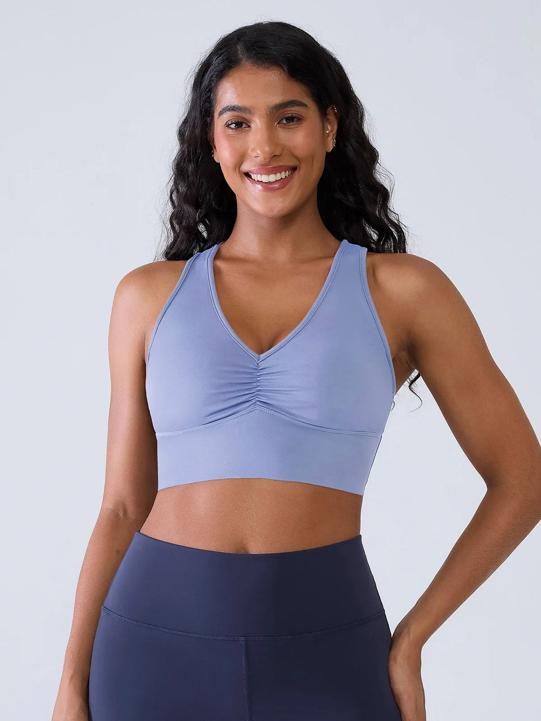Racerback V Neck Yoga Sports Bra