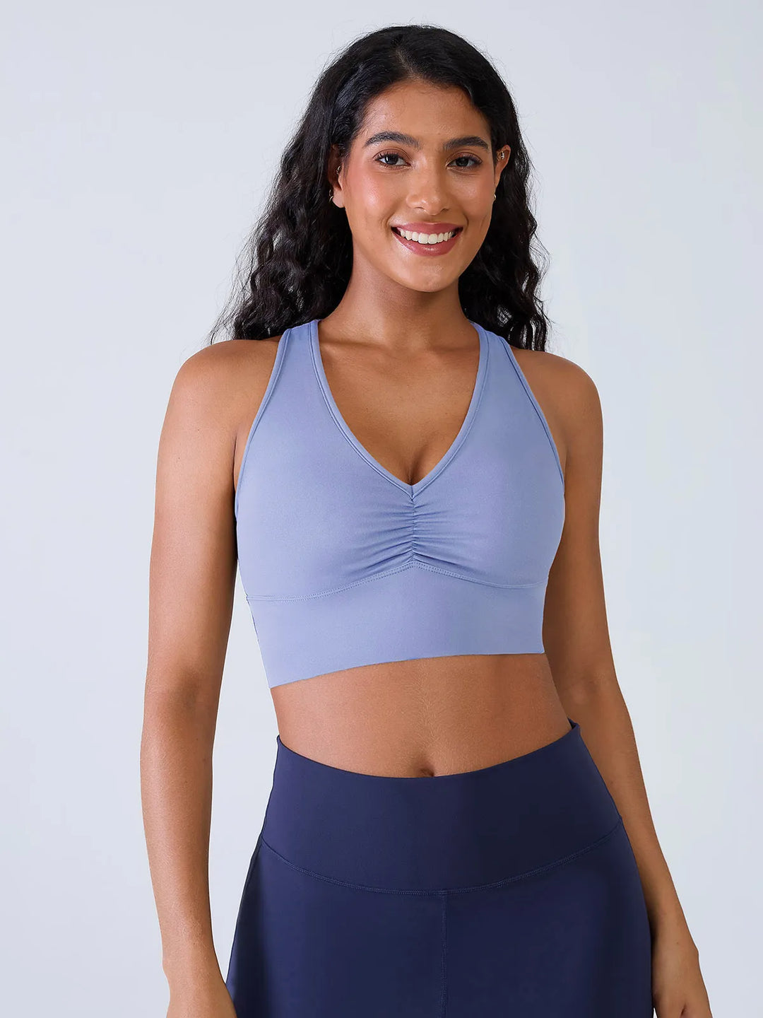 Racerback V Neck Yoga Sports Bra