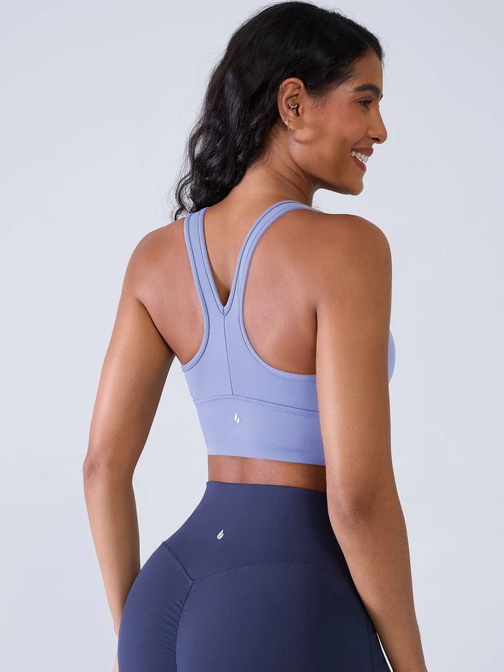 Racerback V Neck Yoga Sports Bra