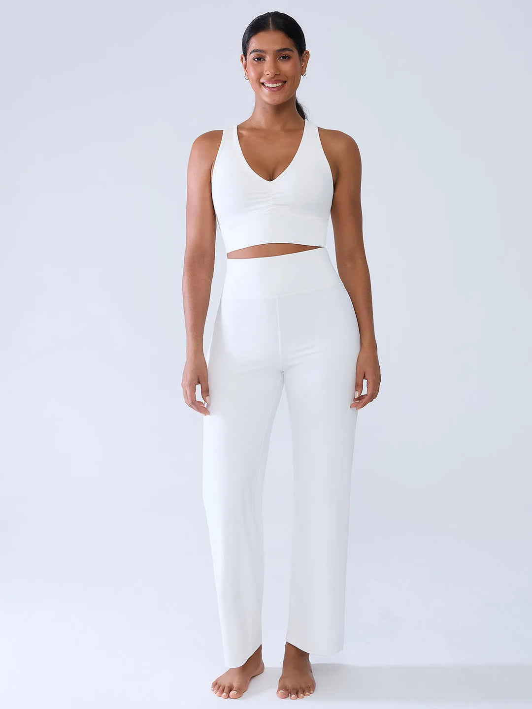 Racerback V Neck Yoga Sports Bra