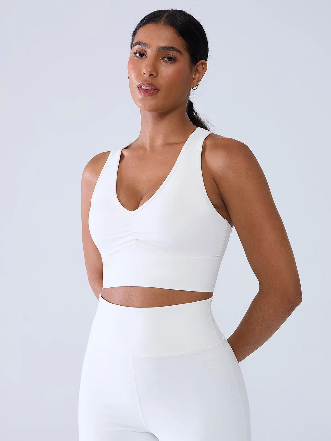 Racerback V Neck Yoga Sports Bra