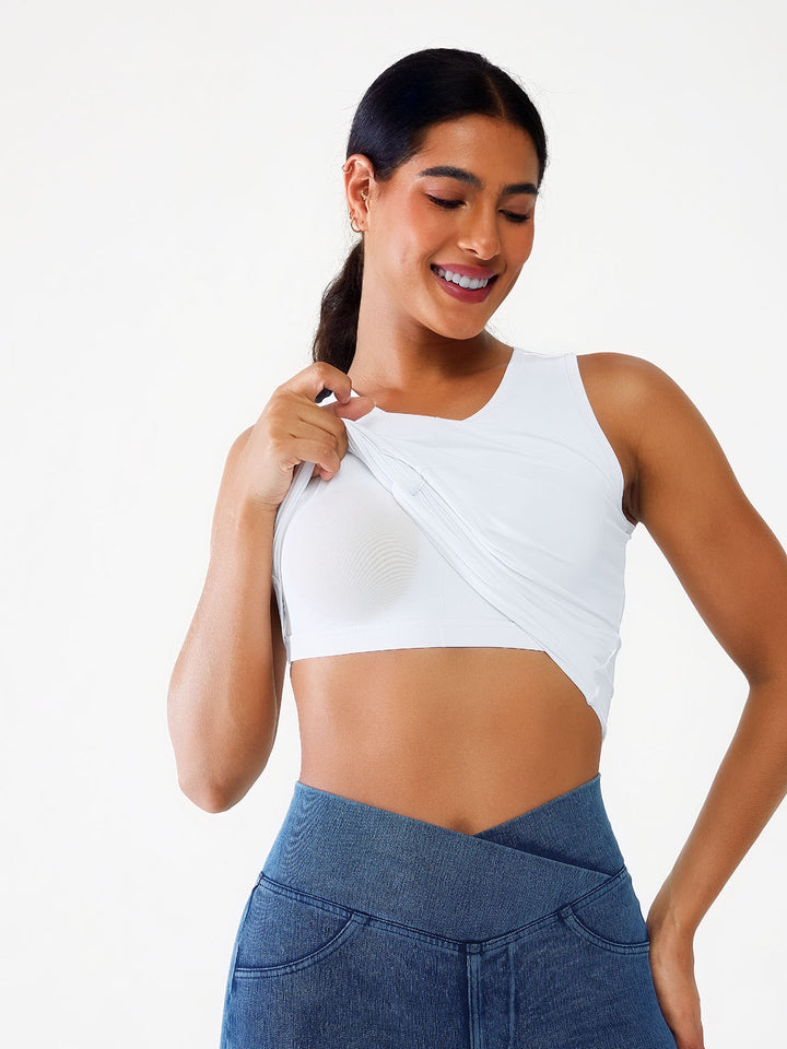 Loose Sleeveless Tank Tops with Twist‑Front