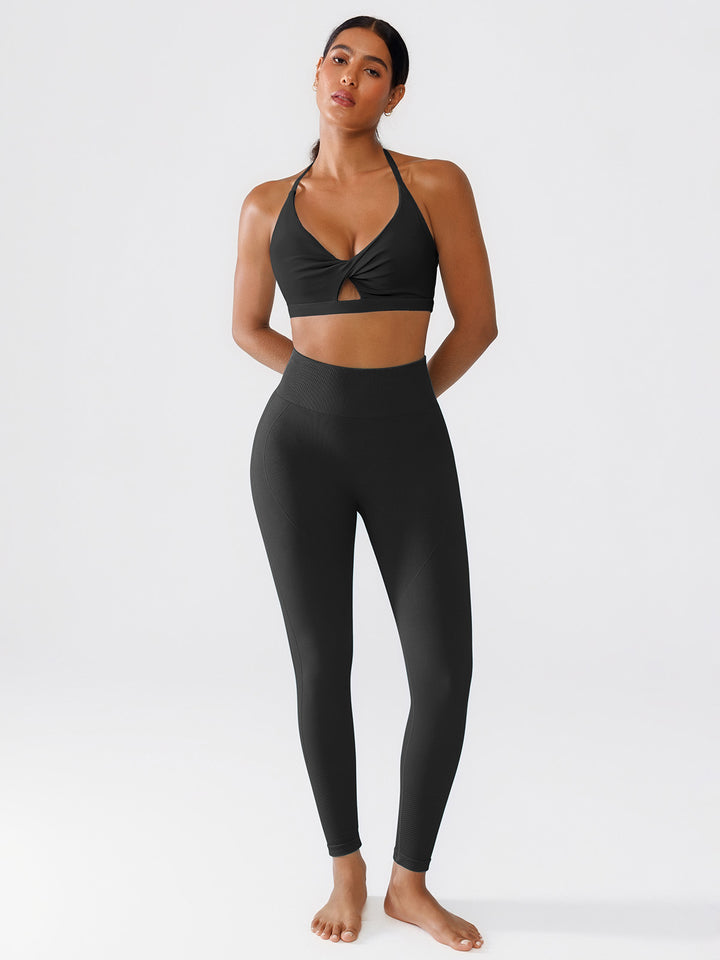 Twist-Front Cutout Bra