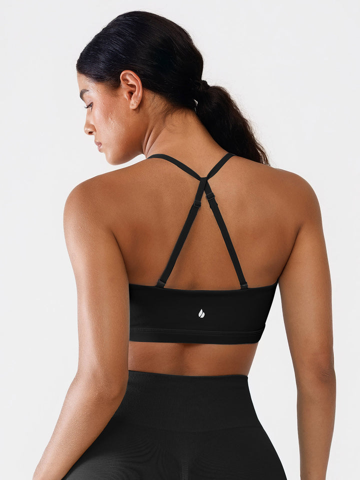 Twist-Front Cutout Bra