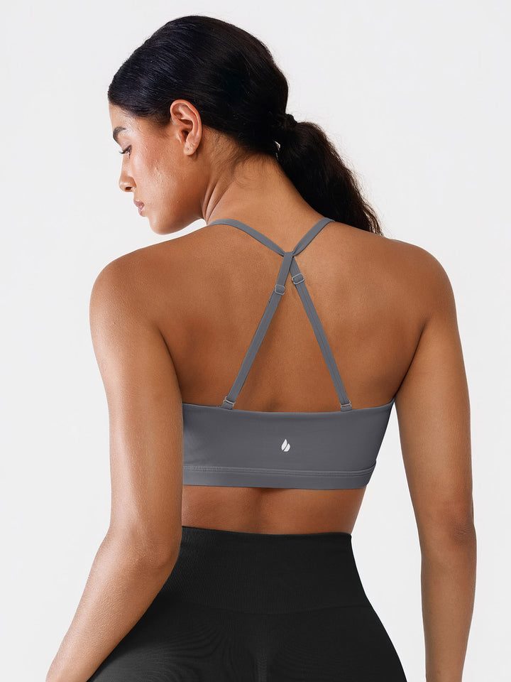 Twist-Front Cutout Bra