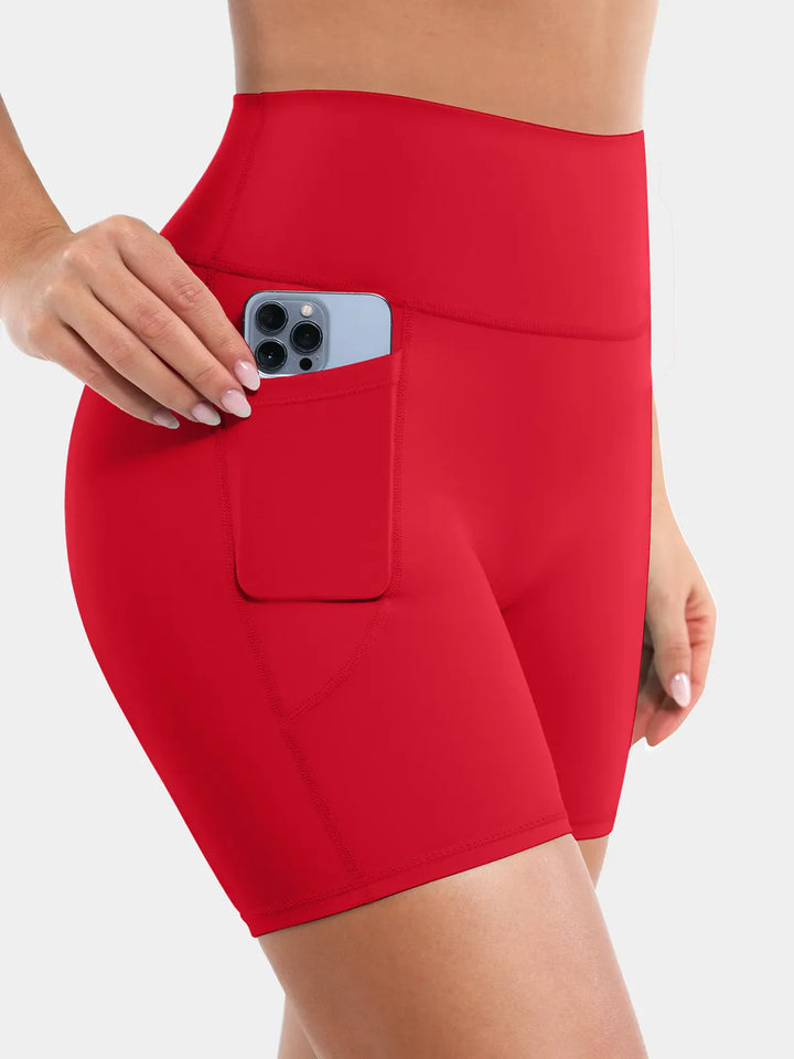 BRXL Red Sports Bra Sculpted Shorts Sculpted Leggings Set
