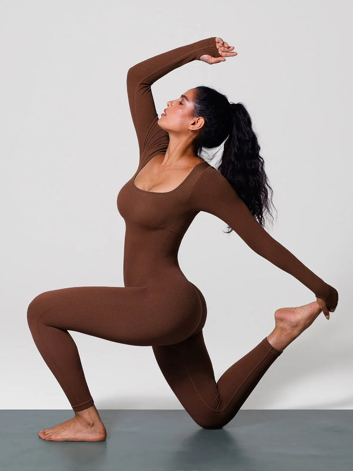 Shapewear Long Sleeve Thumb Hole Jumpsuit