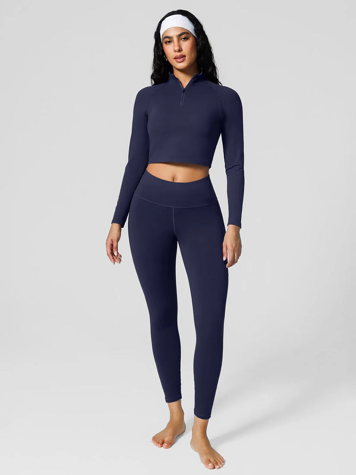 High Rise Side Pockets Fleece Lined Leggings