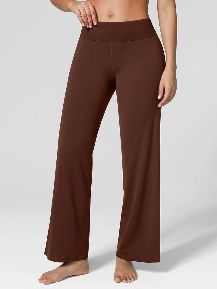 Tummy Control Wide Leg Activewear Leggings