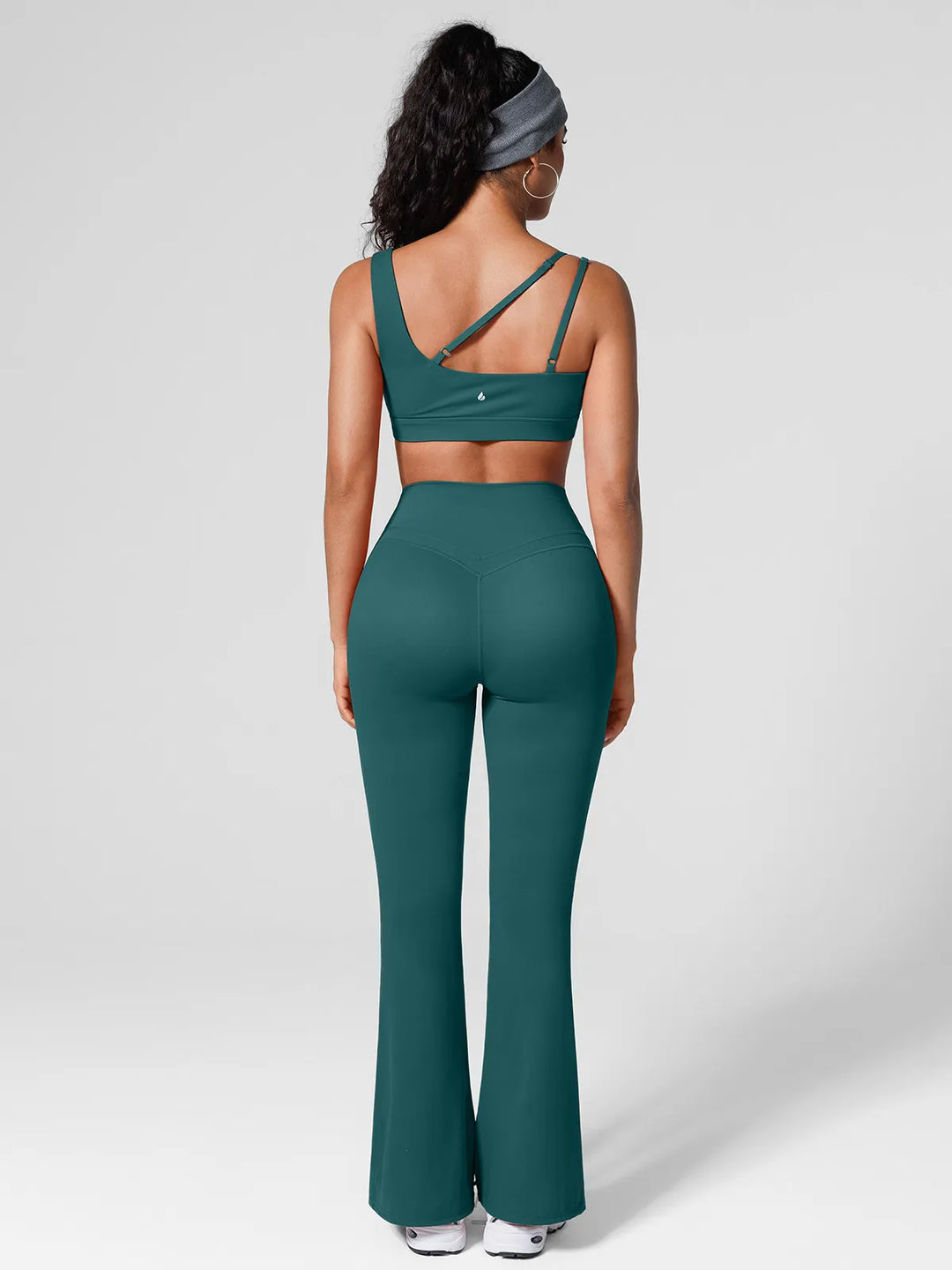 High Rise Flared Side Pockets Scrunch Leggings