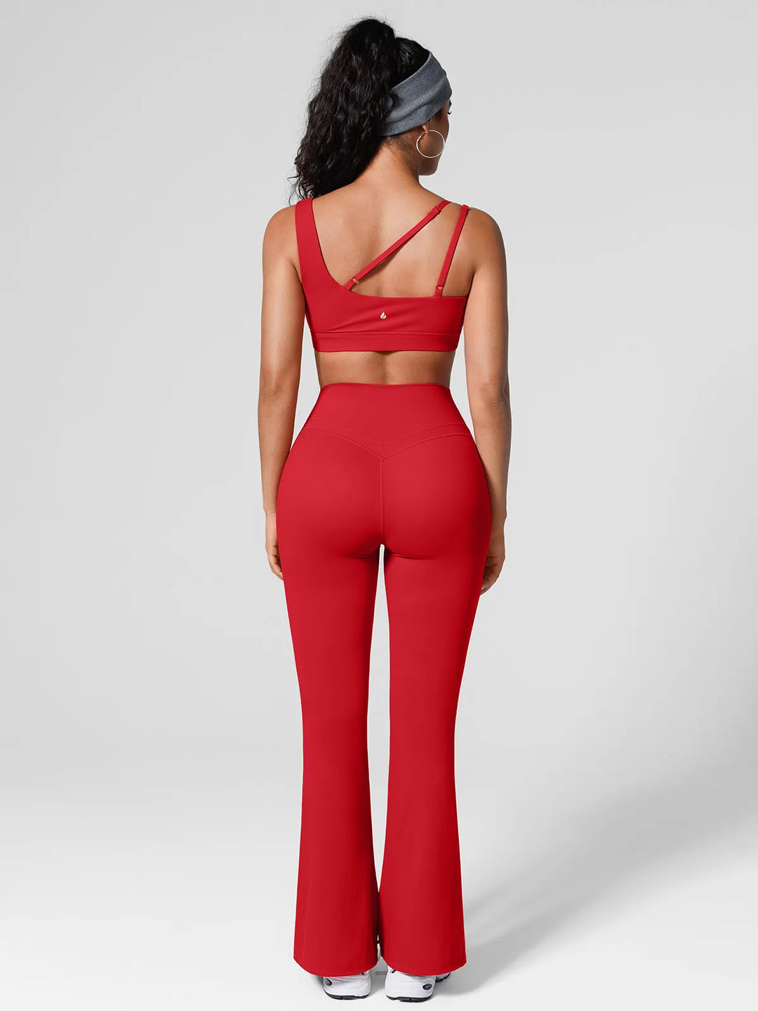 High Rise Flared Side Pockets Scrunch Leggings