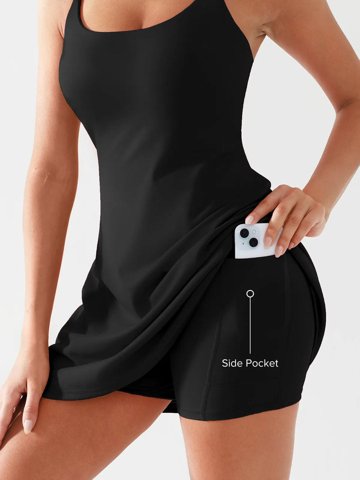 BRXL Cross-Back A-Line Tennis Dress