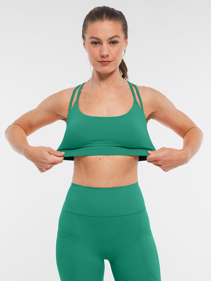 BrxlZero™ Cross Back Strappy Sports Bra