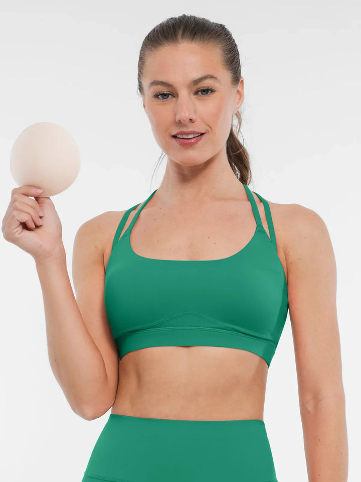 BRXL Green Sports Bra Sculpted Shorts Sculpted Leggings Set