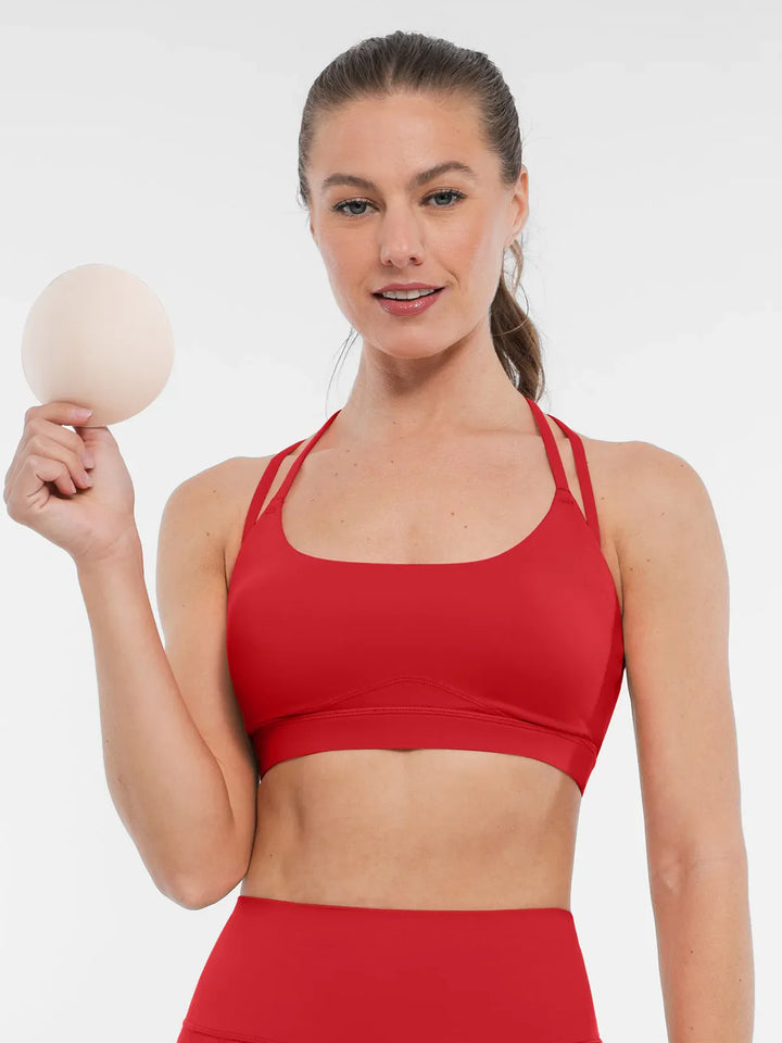 BRXL Red Sports Bra Sculpted Shorts Sculpted Leggings Set
