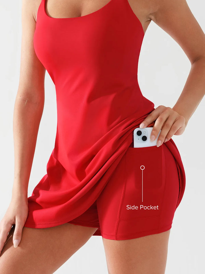 BRXL Cross-Back A-Line Tennis Dress