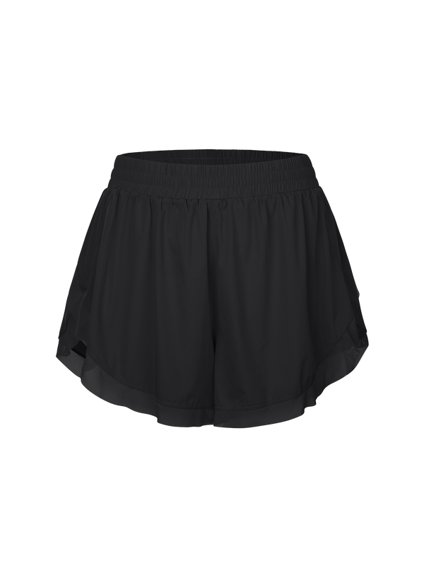 High Waisted Butterfly Split Running Shorts For Women