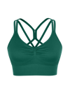 Seamless Criss Cross Spaghetti Racerback Sports Bra