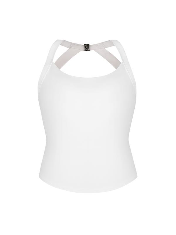 Halter Buckle Tank Top with Shlef Bra For Low Impact Yoga