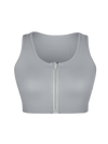 Zip Front Racerback Sports Bra with Phone Pocket