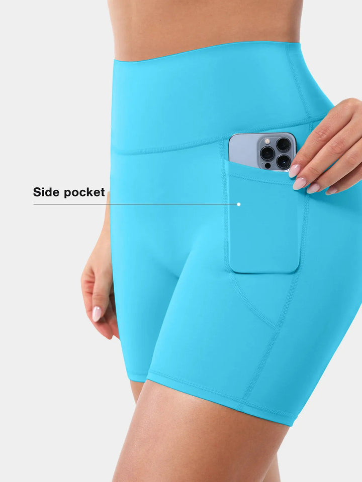 BRXL Light Blue Sports Bra Sculpted Shorts Sculpted Leggings Set