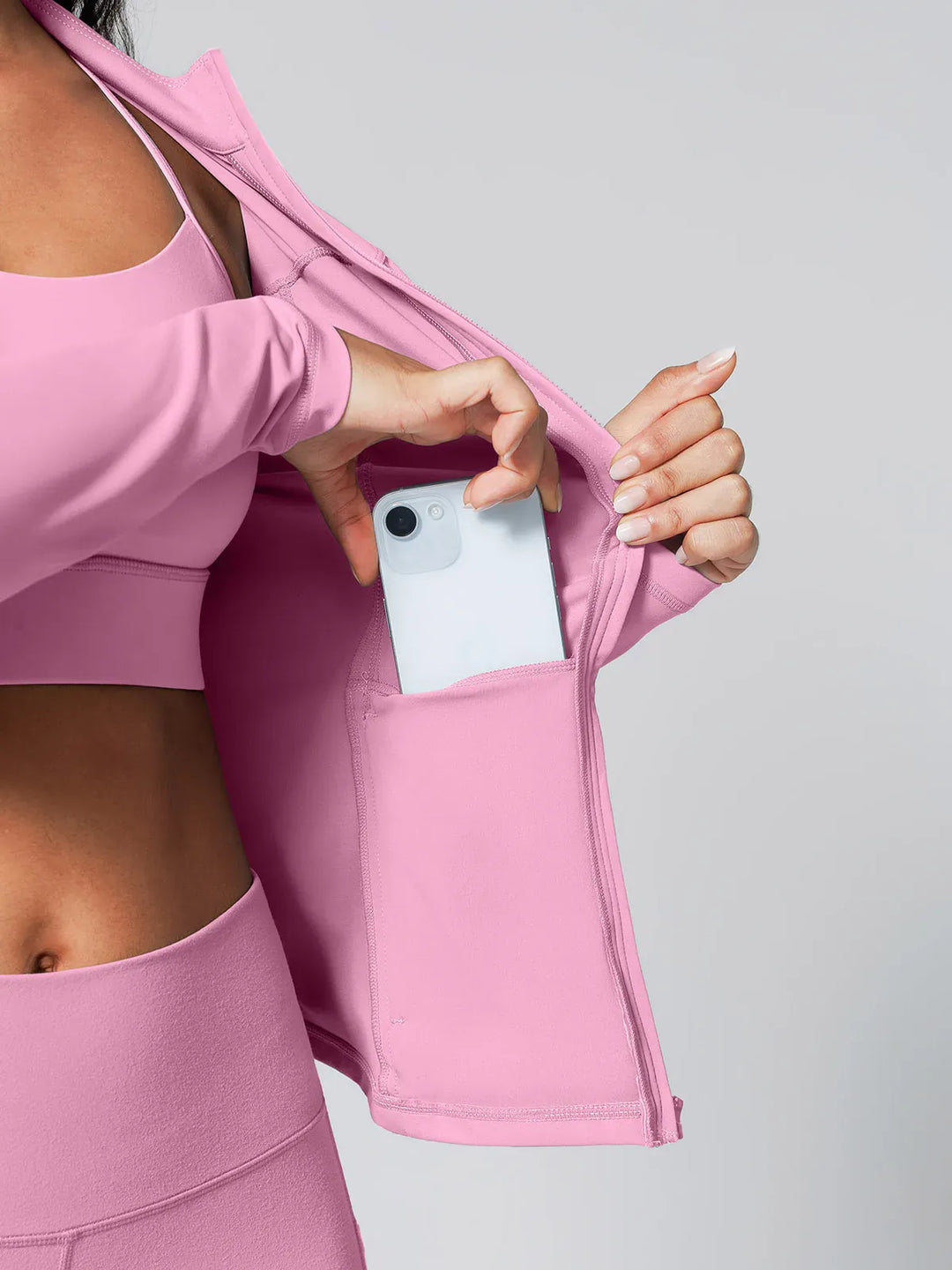 Athleisure Four Pockets Cropped Jacket