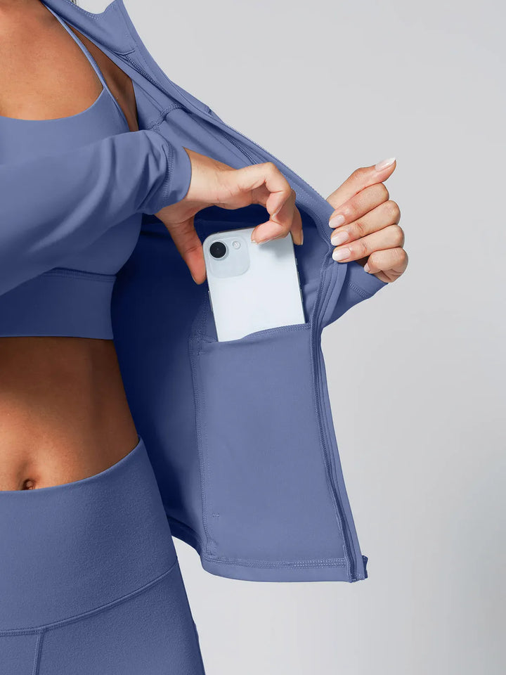 Athleisure Four Pockets Cropped Jacket